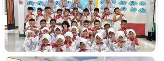 Pembiasaan pagi bersama siswa RA
